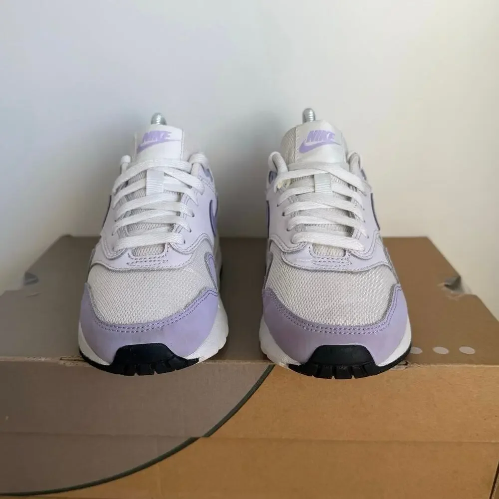 Nike Air Max 1 ‘White/Purple’ Kids Sneakers- SZ 2 Y